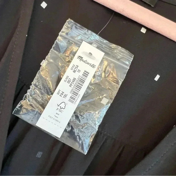 Madewell Size 10 Black Sophia Romper in Square Spot NEW! - Picture 5 of 6